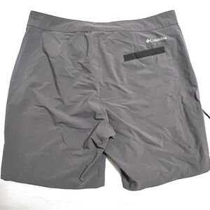 Columbia Board Shorts Mens 34 Grey Good Lace Up Performance Swim Trunks